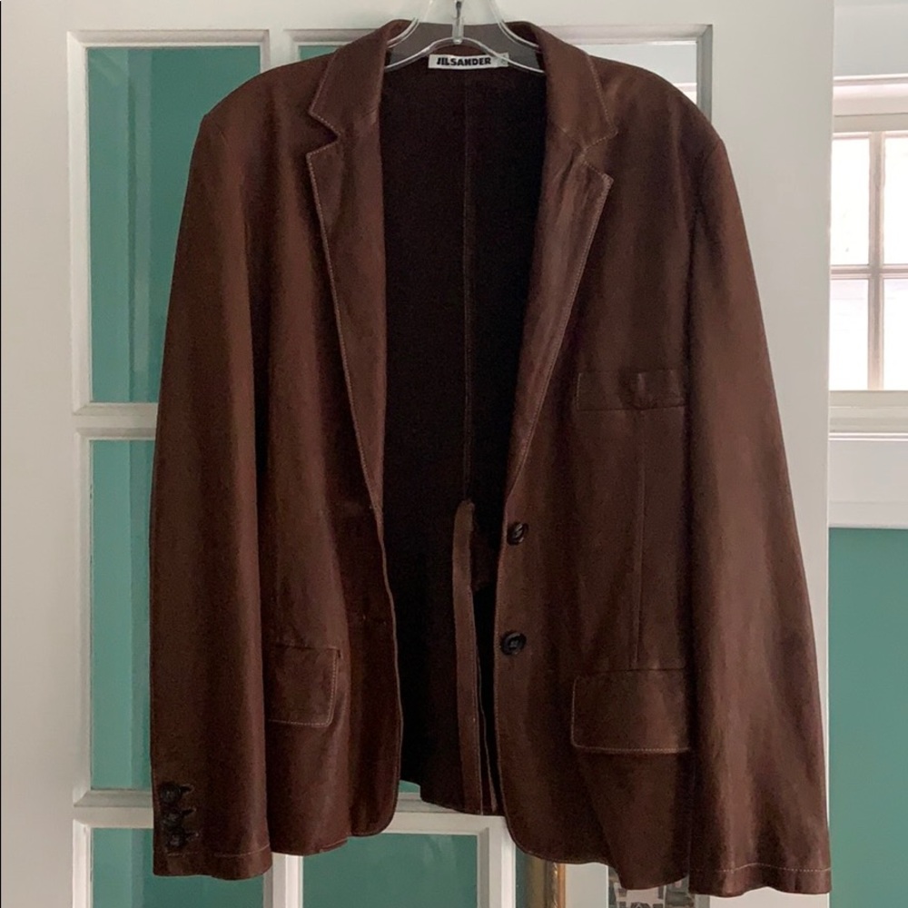 Jil Sander lambskin leather Jacket